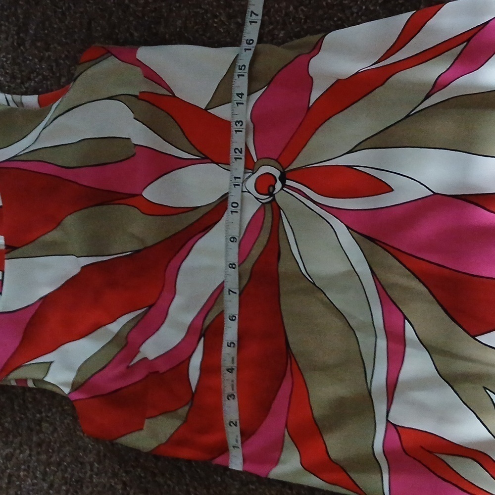 AB studio women’s red &pink floral sleeveless dress size 4 - Picture 9 of 10